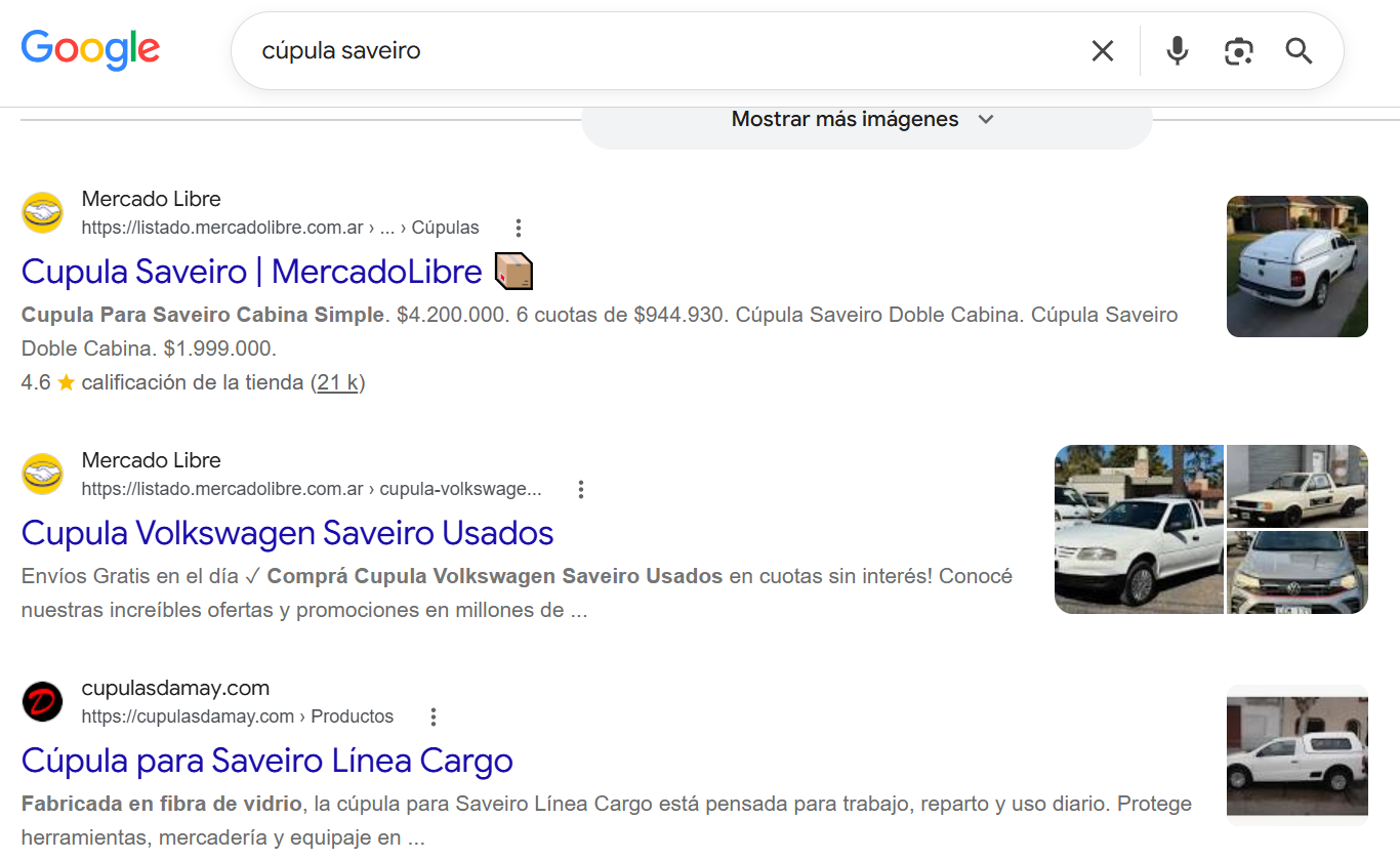 Resultado de búsqueda en Google para 'cúpula saveiro'